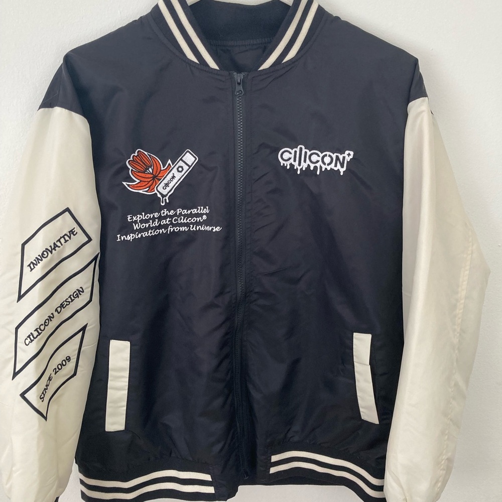 Black and White Bomber Jacket